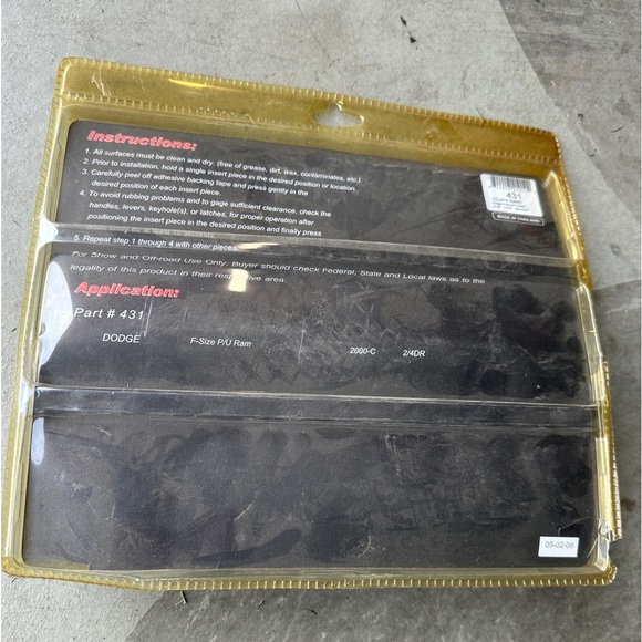 Dodge TFP CHROMED STAINLESS STEEL
Tailgate Handle Insert Accents new with tag - Picture 4 of 4